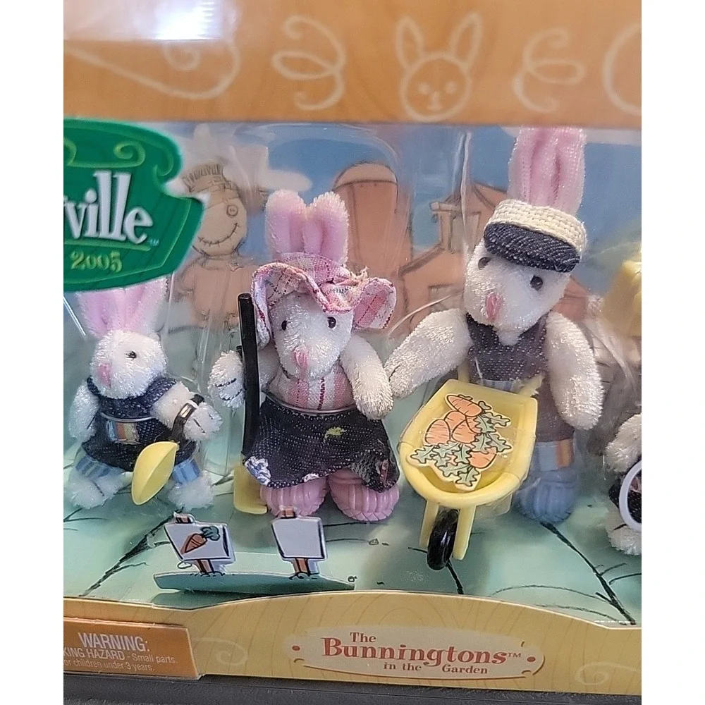 Furryville The Bunningtons in the Garden 2004 Bunny Family Mattel Rabbits